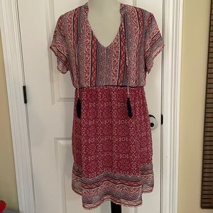 Red & Blue Knox Rose Dress